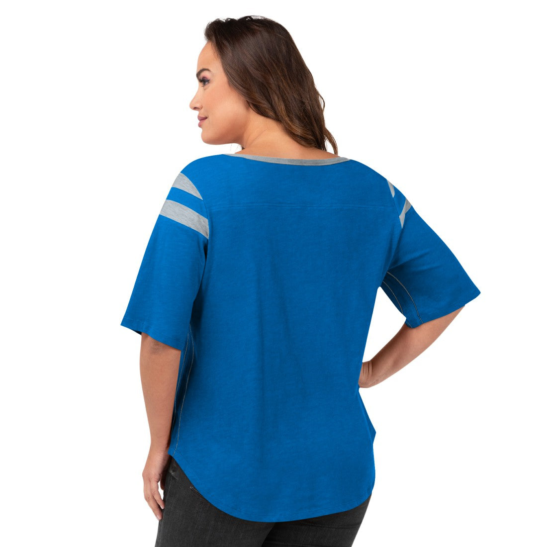 Detroit Lions  G-III 4Her by Carl Banks Women's Plus Size Linebacker T-Shirt