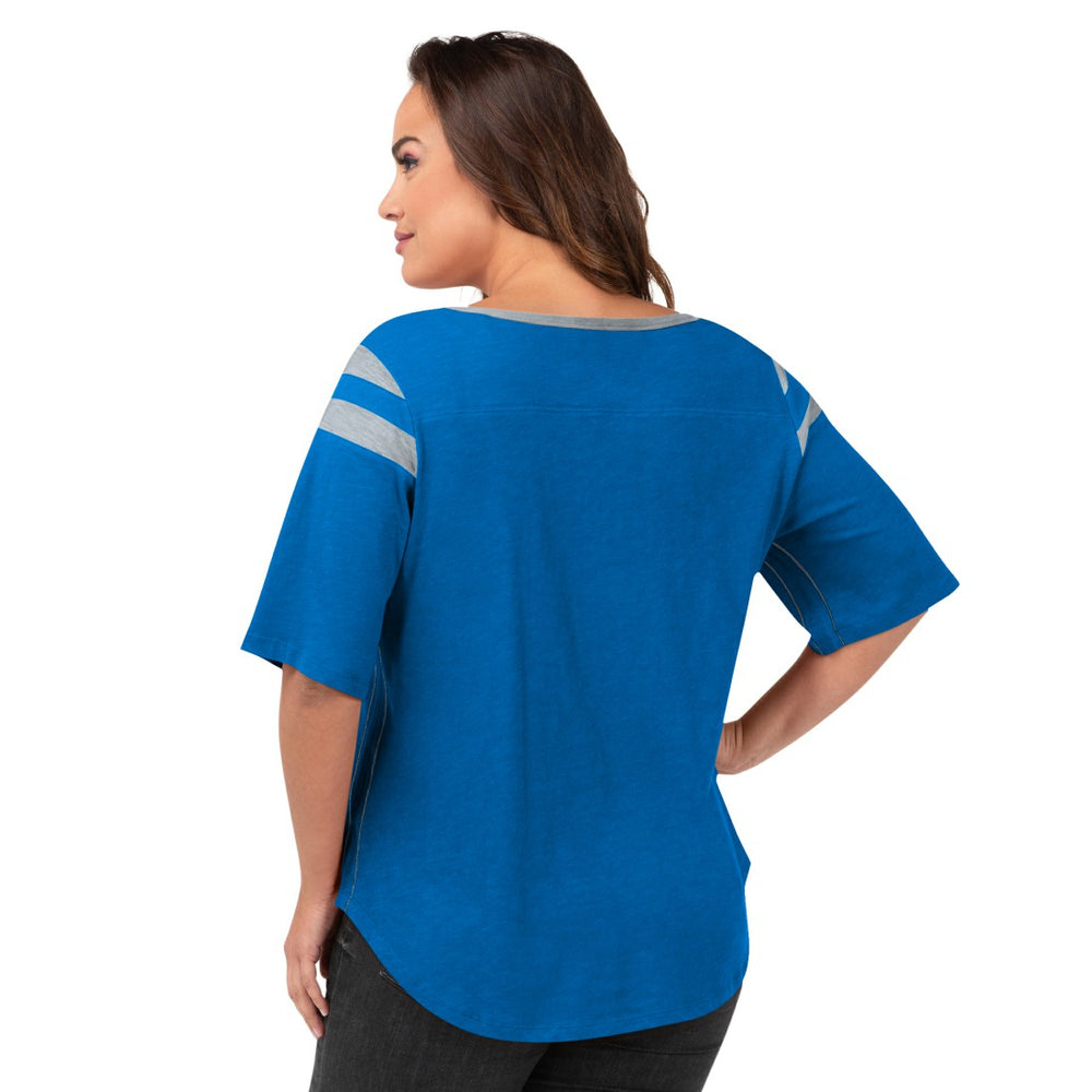 Detroit Lions  G-III 4Her by Carl Banks Women's Plus Size Linebacker T-Shirt