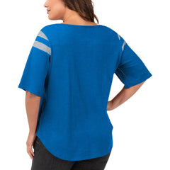 Detroit Lions  G-III 4Her by Carl Banks Women's Plus Size Linebacker T-Shirt