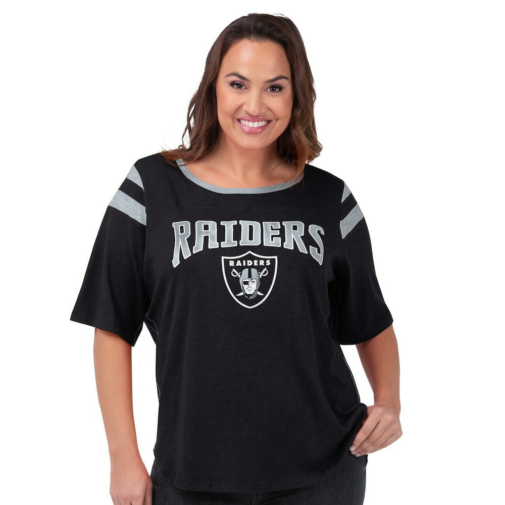 Las Vegas Raiders  G-III 4Her by Carl Banks Women's Plus Size Linebacker T-Shirt