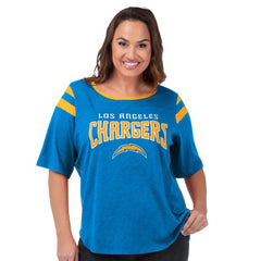Los Angeles Chargers  G-III 4Her by Carl Banks Women's Plus Size Linebacker T-Shirt