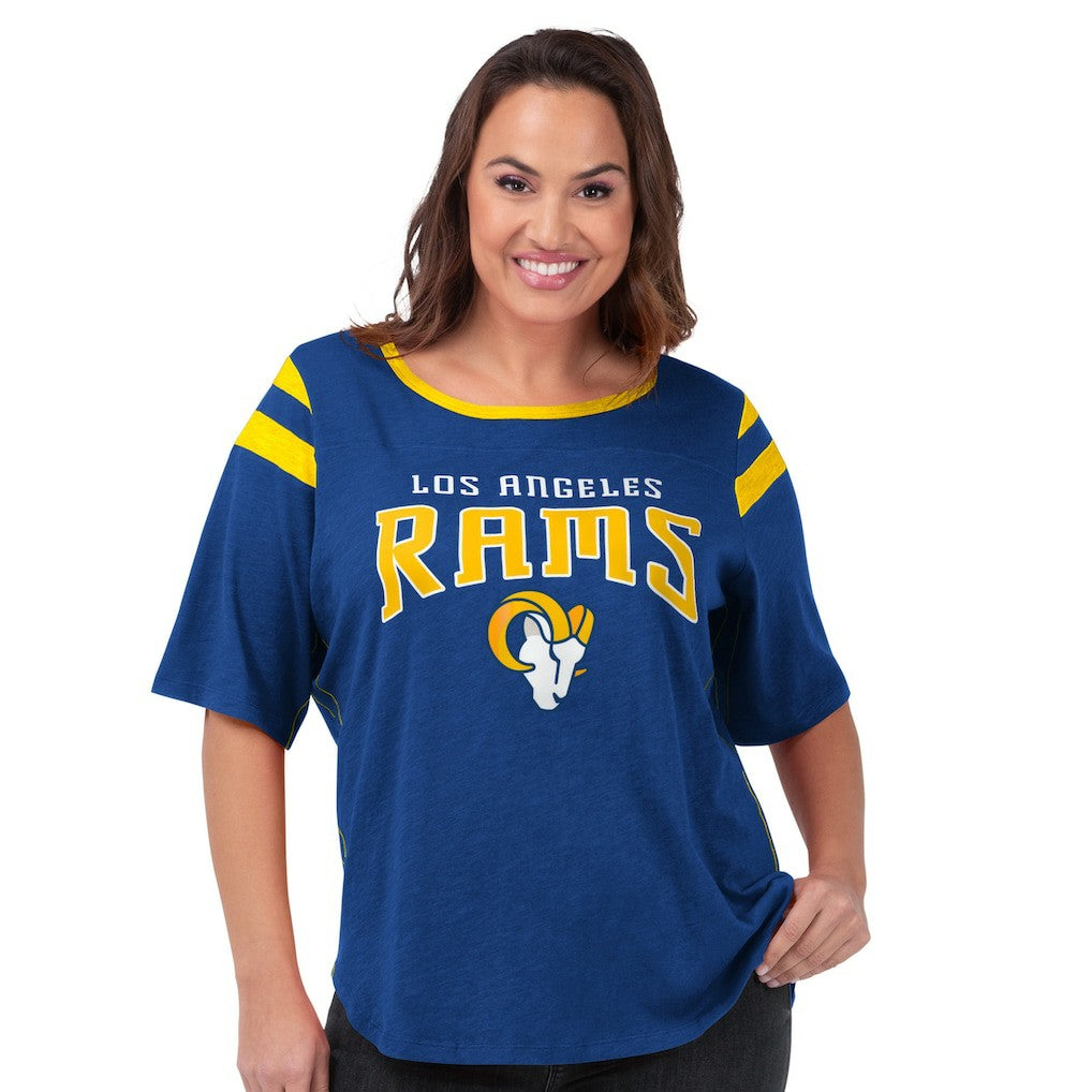 Los Angeles Rams  G-III 4Her by Carl Banks Women's Plus Size Linebacker T-Shirt