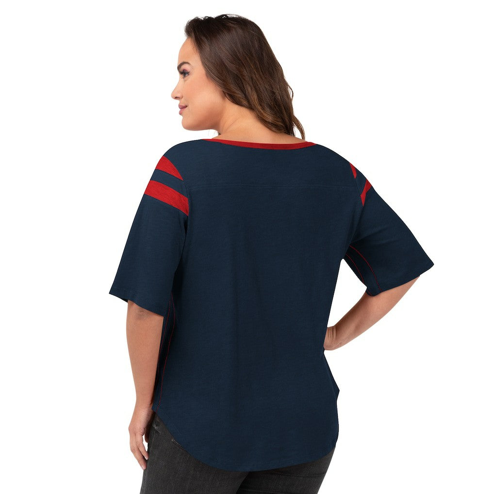 New England Patriots  G-III 4Her by Carl Banks Women's Plus Size Linebacker T-Shirt