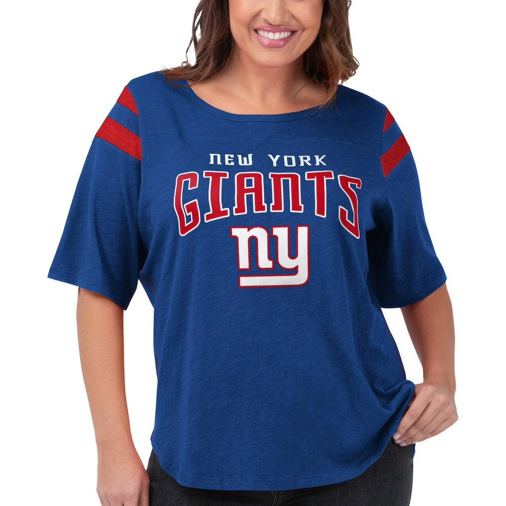 New York Giants  G-III 4Her by Carl Banks Women's Plus Size Linebacker T-Shirt