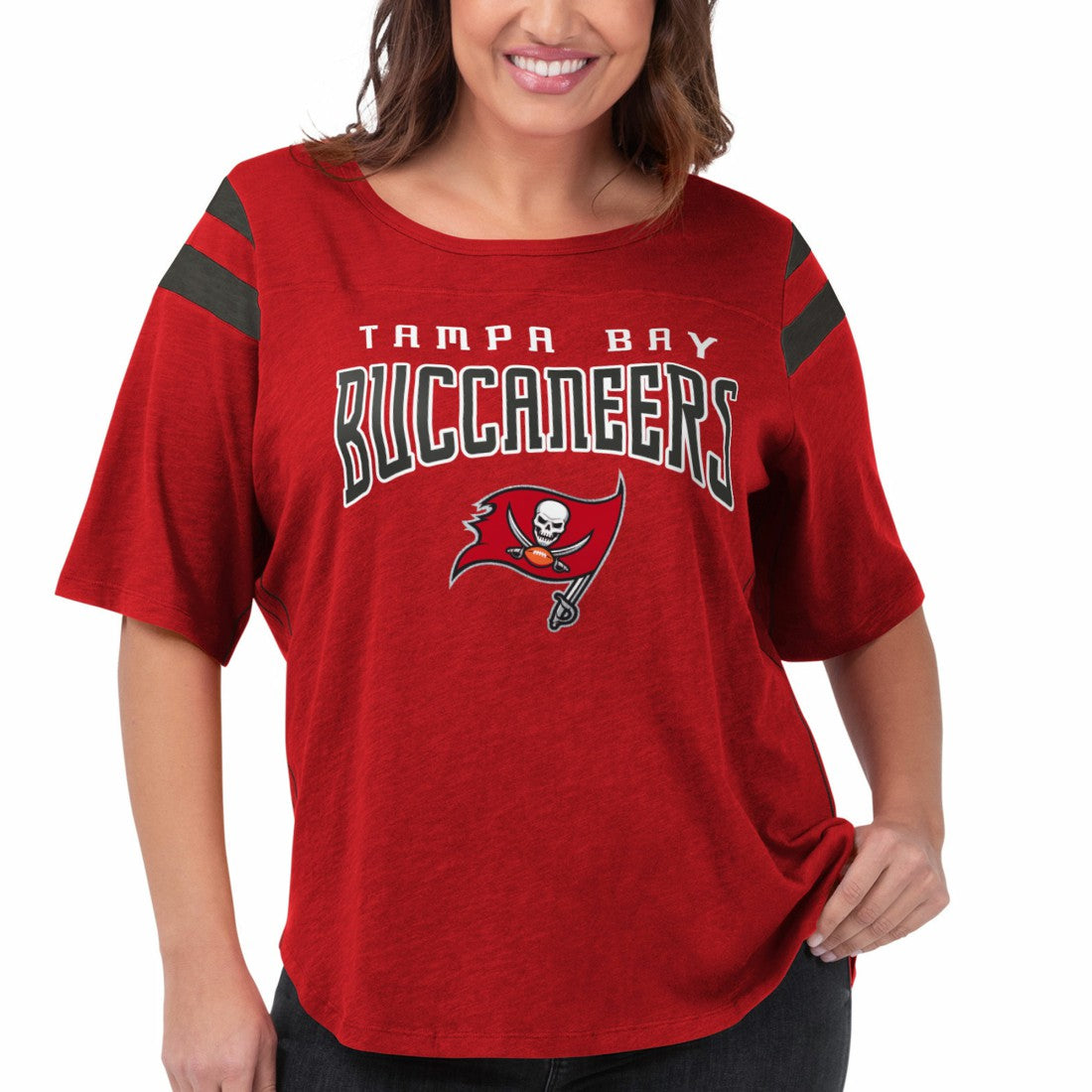 Tampa Bay Buccaneers  G-III 4Her by Carl Banks Women's Plus Size Linebacker T-Shirt