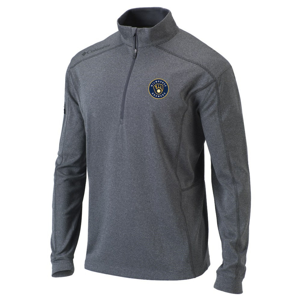 Milwaukee Brewers Columbia Omni-Wick Shotgun Quarter-Zip Pullover Top | MLB Outlet
