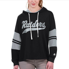 Las Vegas Raiders  Starter Women's Bump And Run Long Sleeve Hoodie T-Shirt