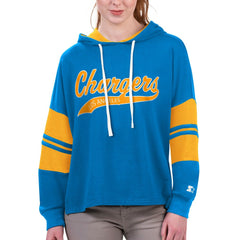 Los Angeles Chargers  Starter Women's Bump And Run Long Sleeve Hoodie T-Shirt