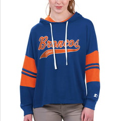 Denver Broncos  Starter Women's Bump And Run Long Sleeve Hoodie T-Shirt