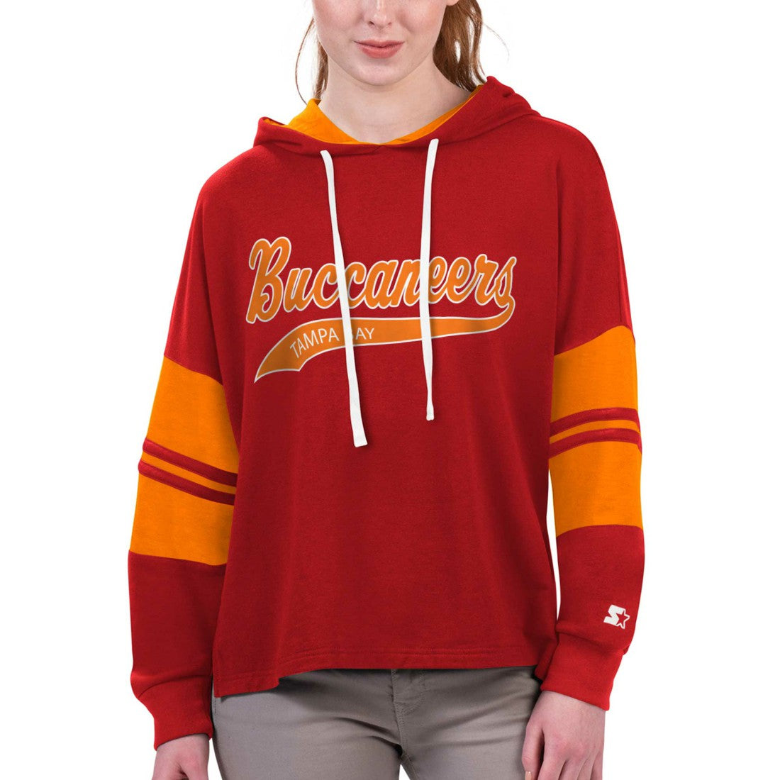 Tampa Bay Buccaneers  Starter Women's Bump And Run Long Sleeve Hoodie T-Shirt