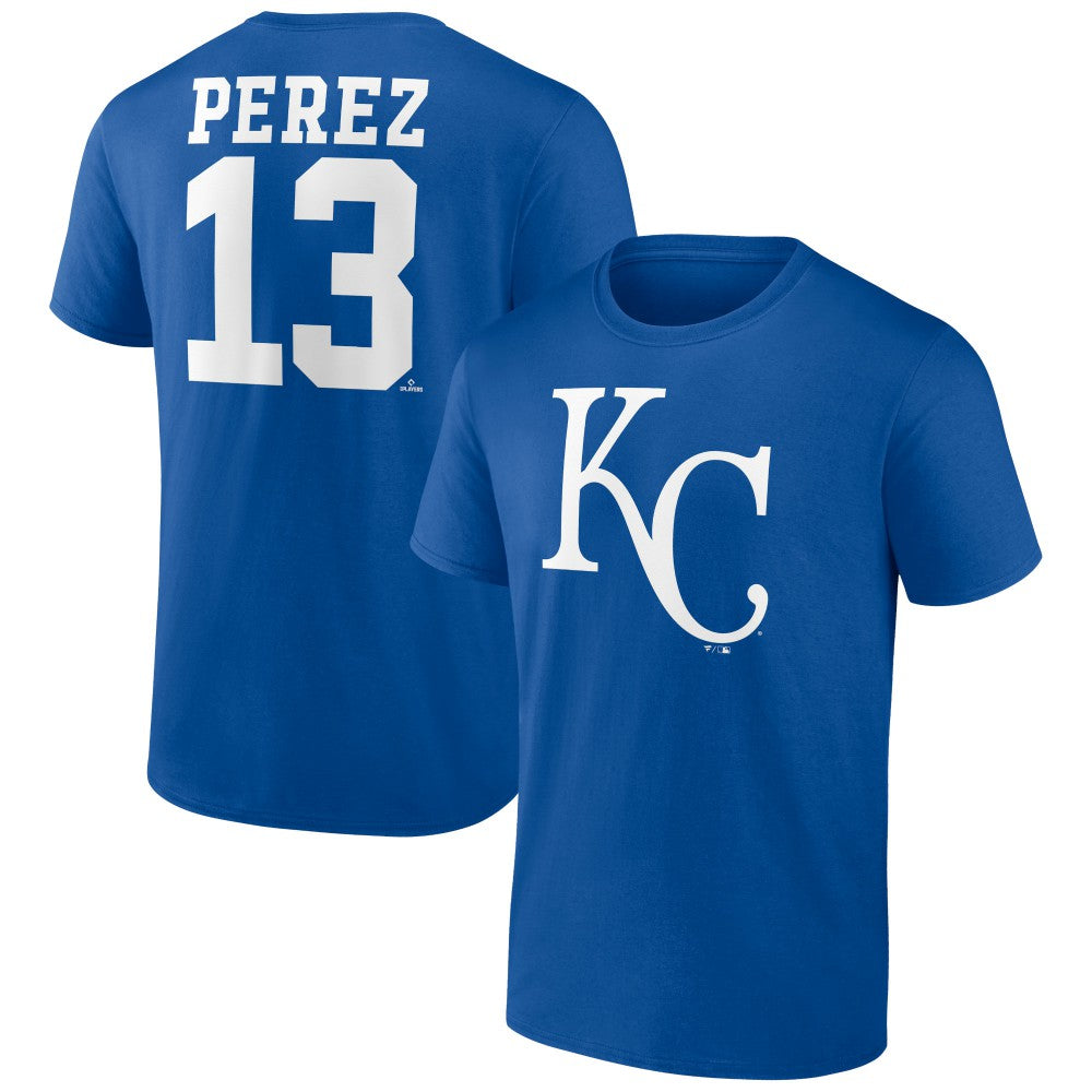 Salvador Perez Kansas City Royals Player Icon Name & Number T-Shirt | MLB Outlet