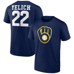 Christian Yelich Milwaukee Brewers Player Icon Name & Number T-Shirt | MLB For sale