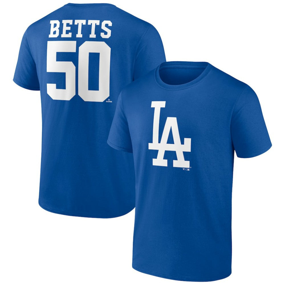 Mookie Betts Los Angeles Dodgers Player Icon Name & Number T-Shirt | MLB Discount