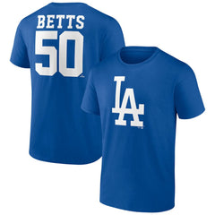 Mookie Betts Los Angeles Dodgers Player Icon Name & Number T-Shirt | MLB Discount