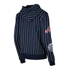 Atlanta Braves New Era Women's Pinstripe Tri-Blend Full-Zip Hoodie Jacket | MLB Shop