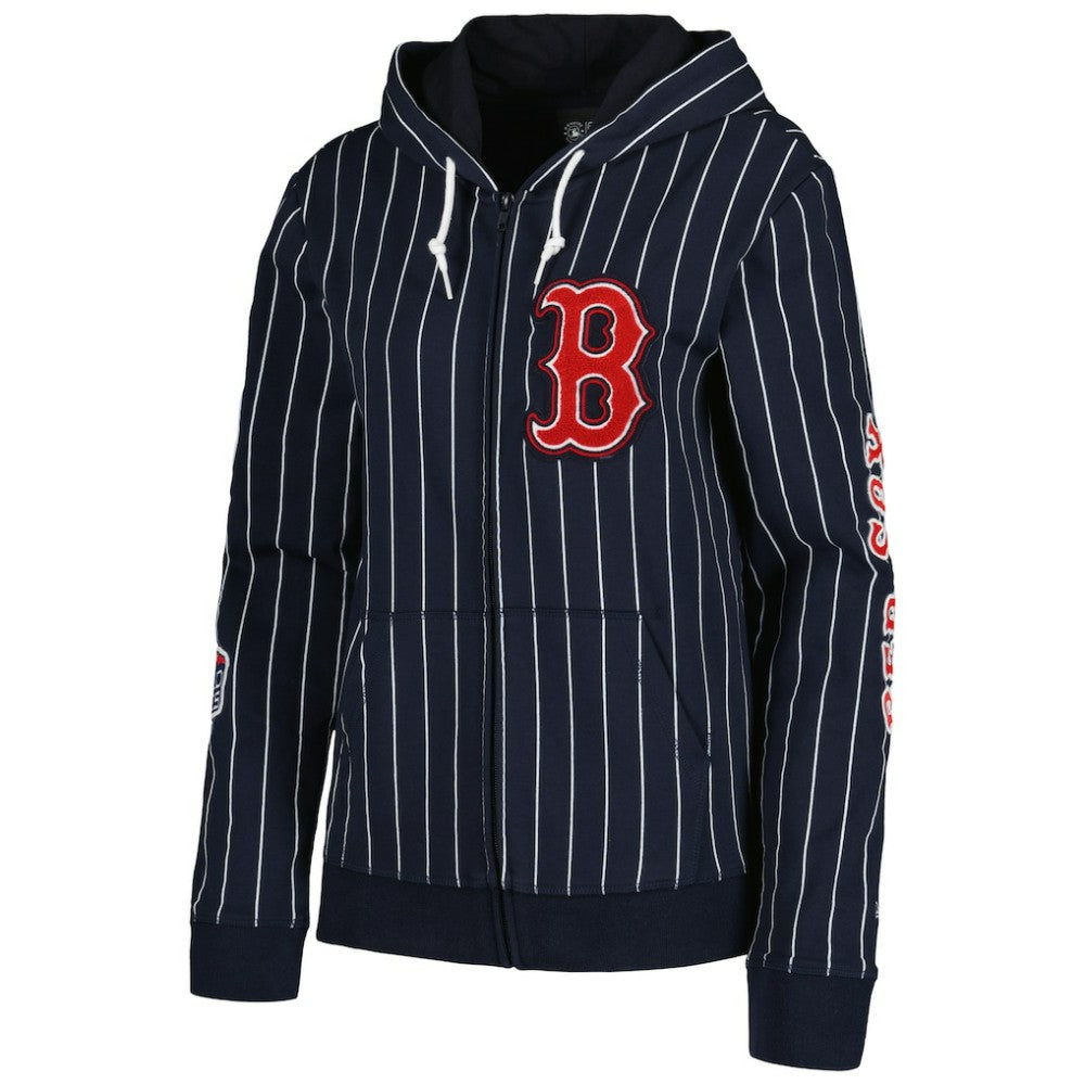Boston Red Sox New Era Women's Pinstripe Tri-Blend Full-Zip Jacket | MLB Discount