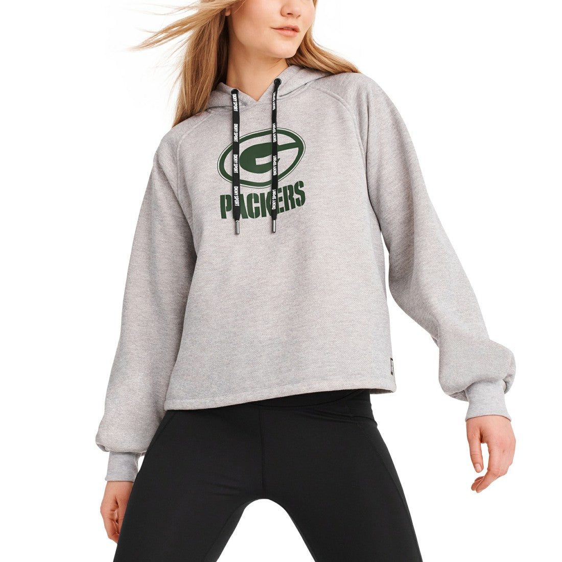 Green Bay Packers  DKNY Sport Women's Debbie Dolman Raglan Pullover Hoodie
