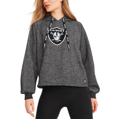 Las Vegas Raiders  DKNY Sport Women's Debbie Dolman Raglan Pullover Hoodie