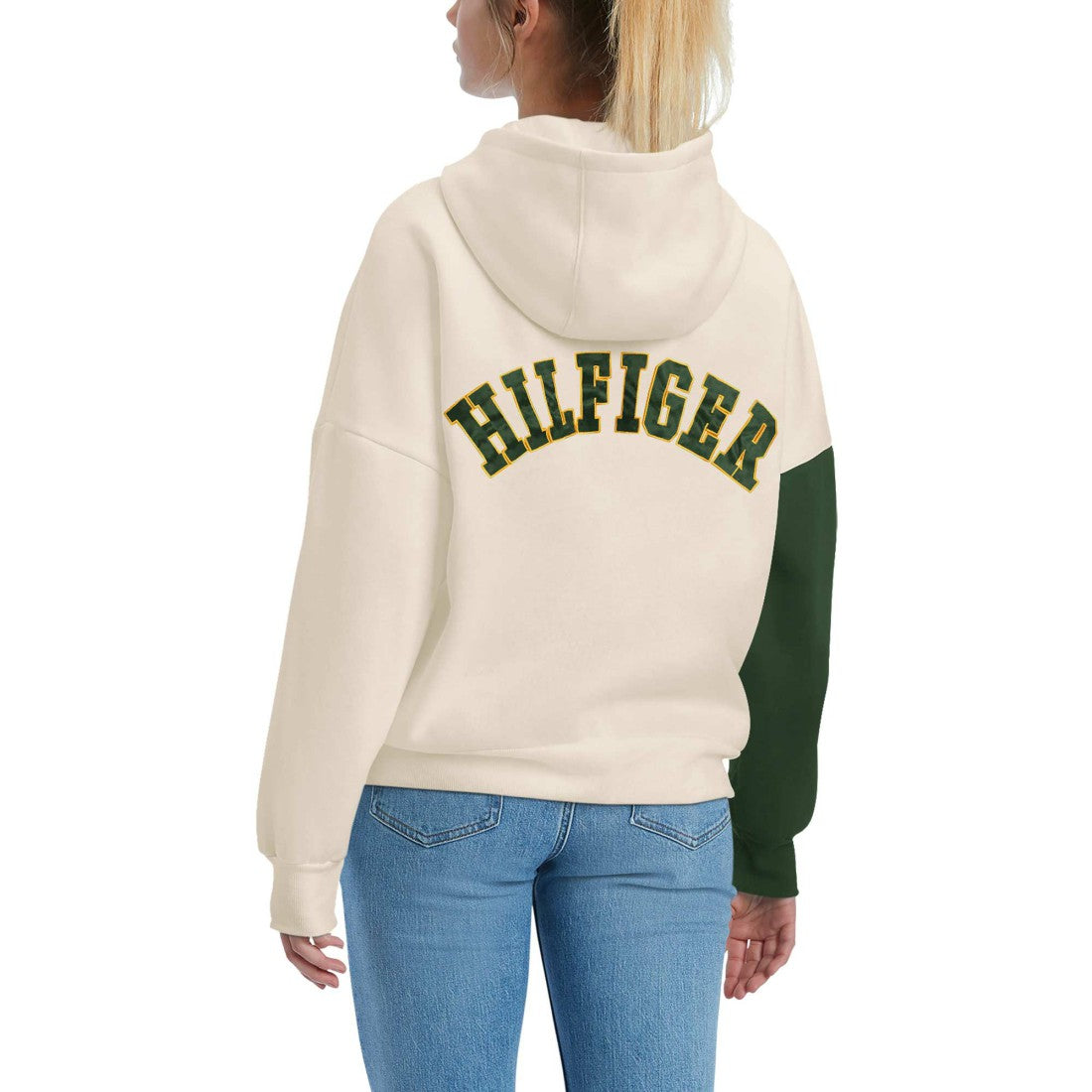 Green Bay Packers  Tommy Hilfiger Women's Harriet Pullover Hoodie