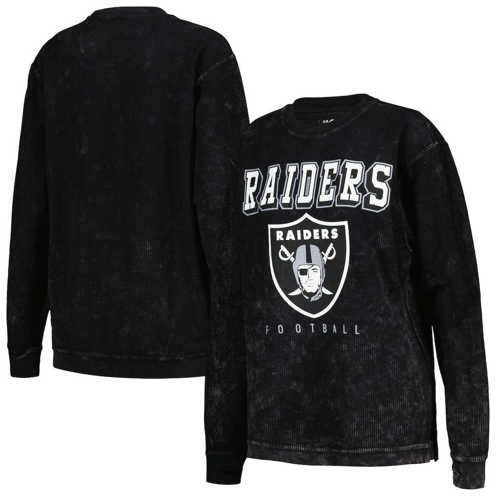 Las Vegas Raiders  G-III 4Her by Carl Banks Women's Comfy Cord Pullover Sweatshirt