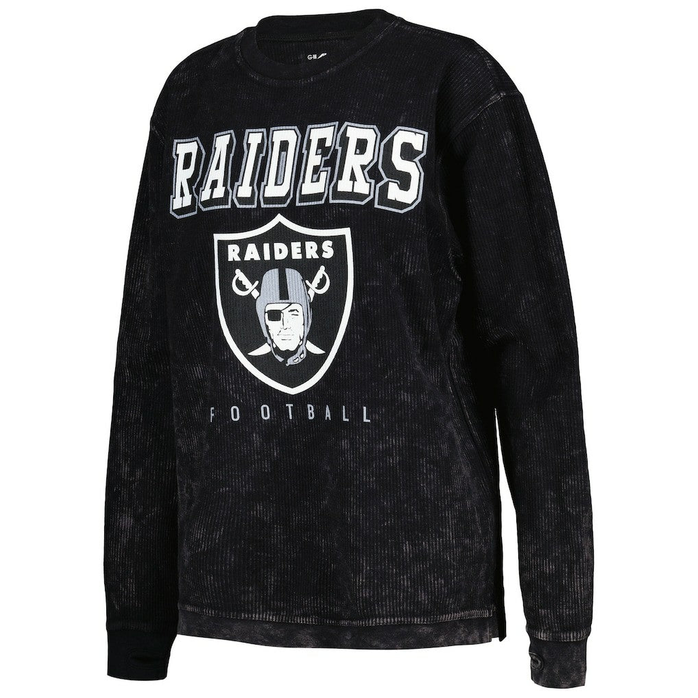 Las Vegas Raiders  G-III 4Her by Carl Banks Women's Comfy Cord Pullover Sweatshirt