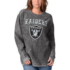 Las Vegas Raiders  G-III 4Her by Carl Banks Women's Comfy Cord Pullover Sweatshirt