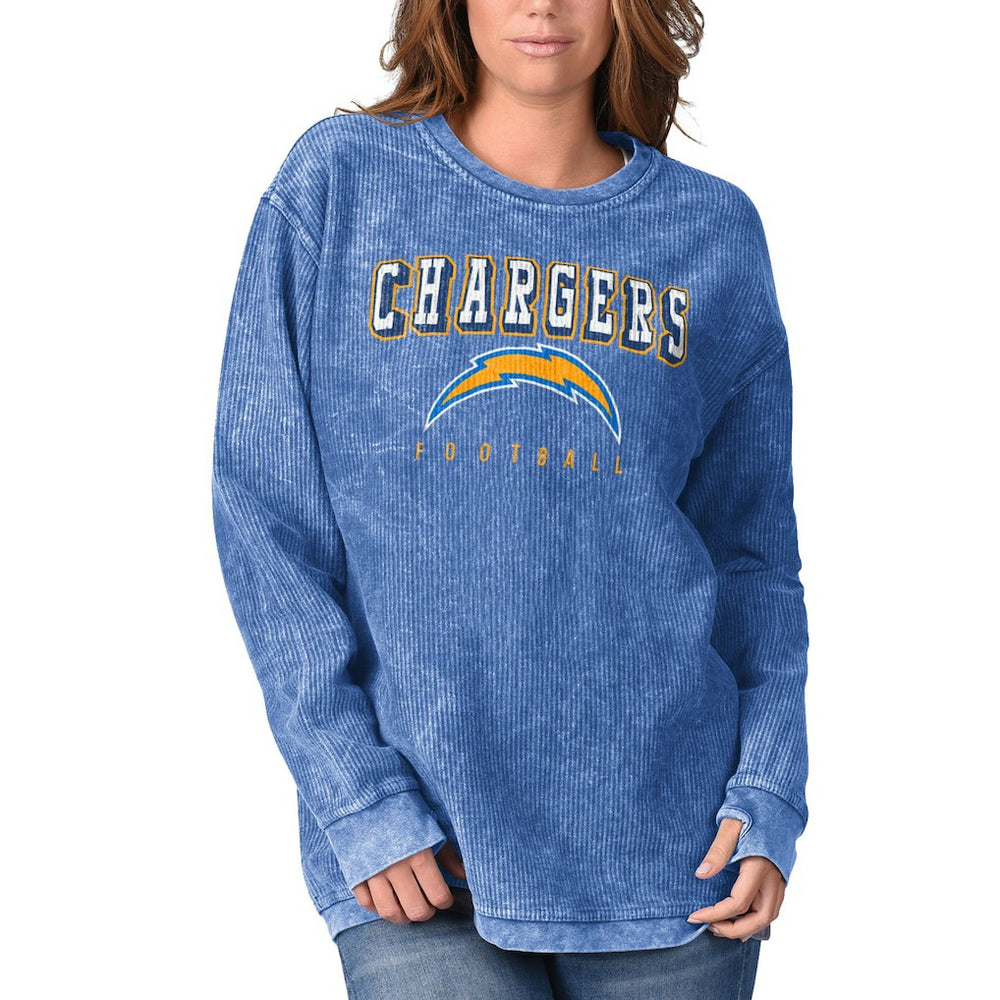 Los Angeles Chargers  G-III 4Her by Carl Banks Women's Comfy Cord Pullover Sweatshirt