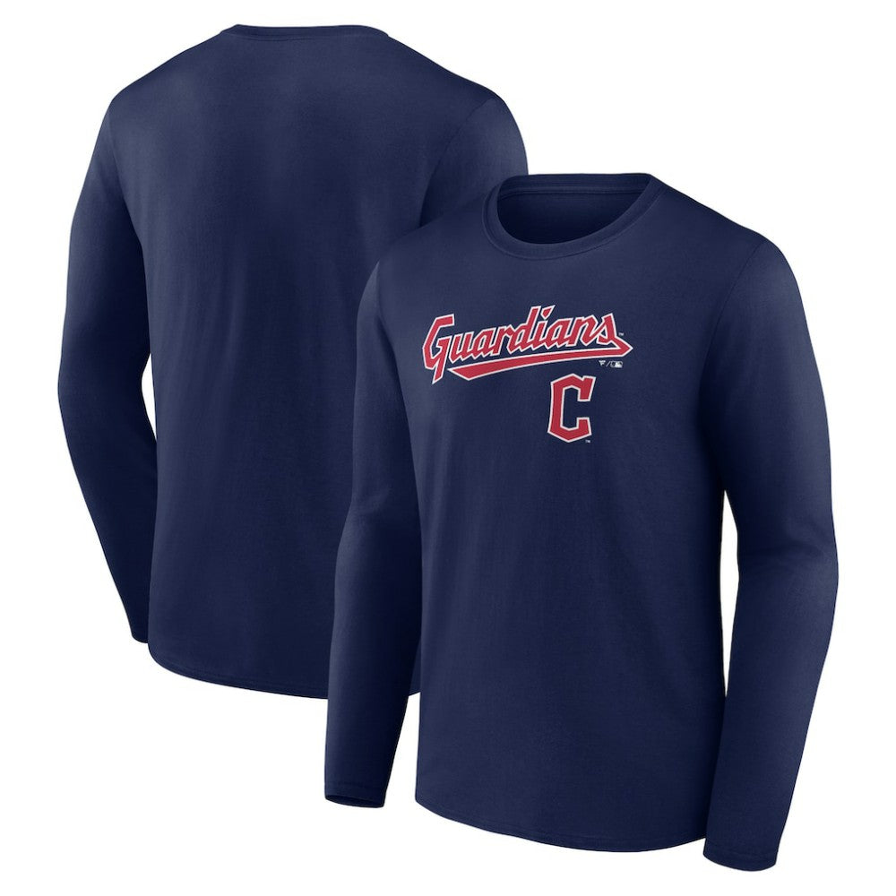 Cleveland Guardians Team Lockup Long Sleeve T-Shirt | MLB US