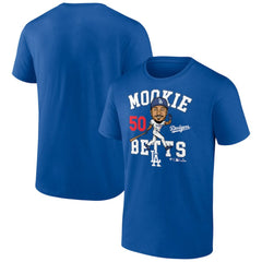 Mookie Betts Los Angeles Dodgers Caricature T-Shirt | MLB Discount
