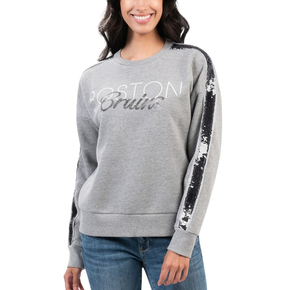 Boston Bruins G-III 4Her by Carl Banks Women's Penalty Box Pullover Sweatshirt For Sale