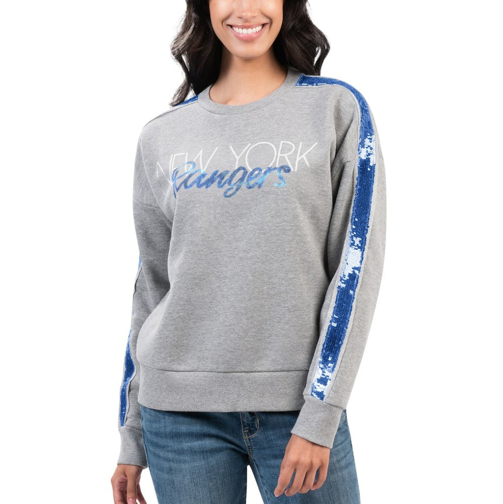 New York Rangers G-III 4Her by Carl Banks Women's Penalty Box Pullover Sweatshirt Outlet