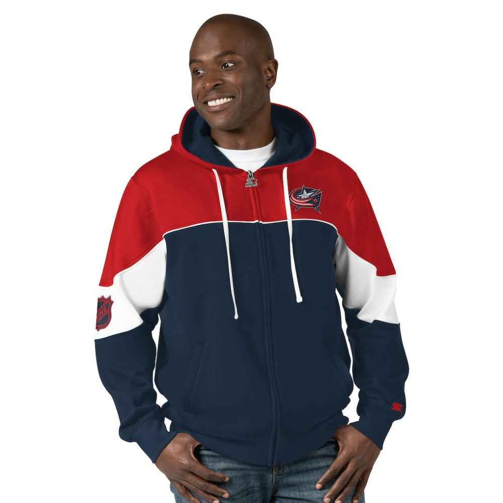 Columbus Blue Jackets Starter Power Forward Full-Zip Hoodie Online