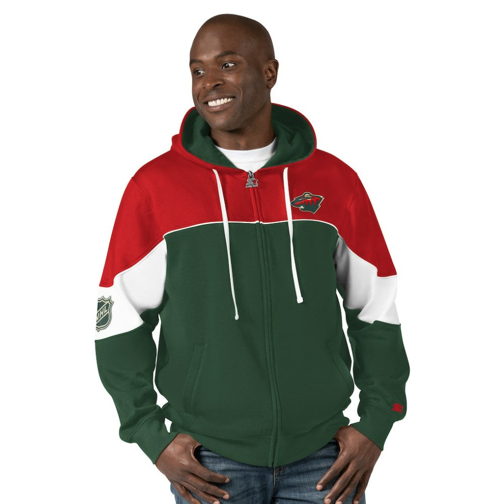 Minnesota Wild Starter Power Forward Full-Zip Hoodie Sale