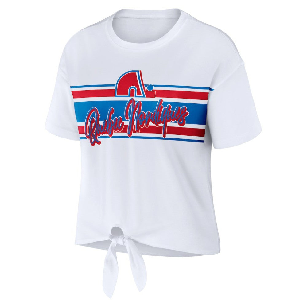 Colorado Avalanche WEAR by Erin Andrews Women's Front Knot T-Shirt Online