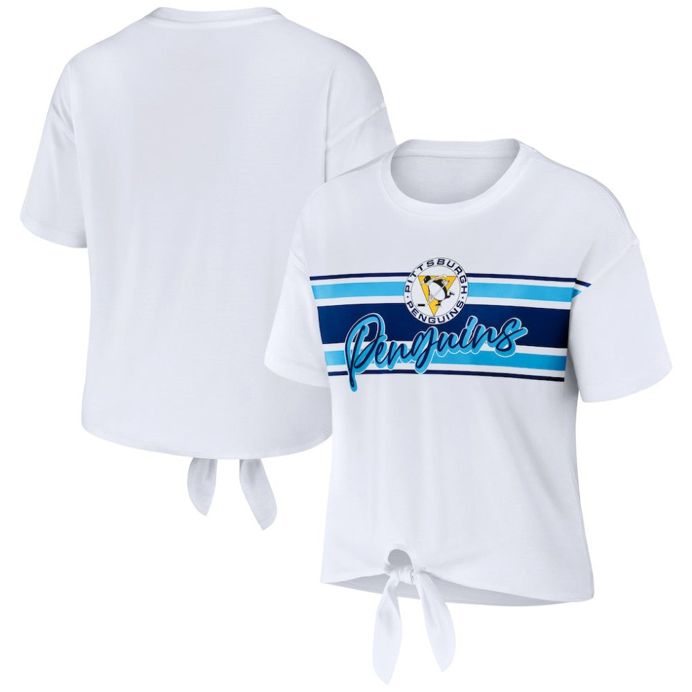 Pittsburgh Penguins WEAR by Erin Andrews Women's Front Knot T-Shirt Online