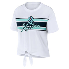 Seattle Kraken WEAR by Erin Andrews Women's Front Knot T-Shirt Online