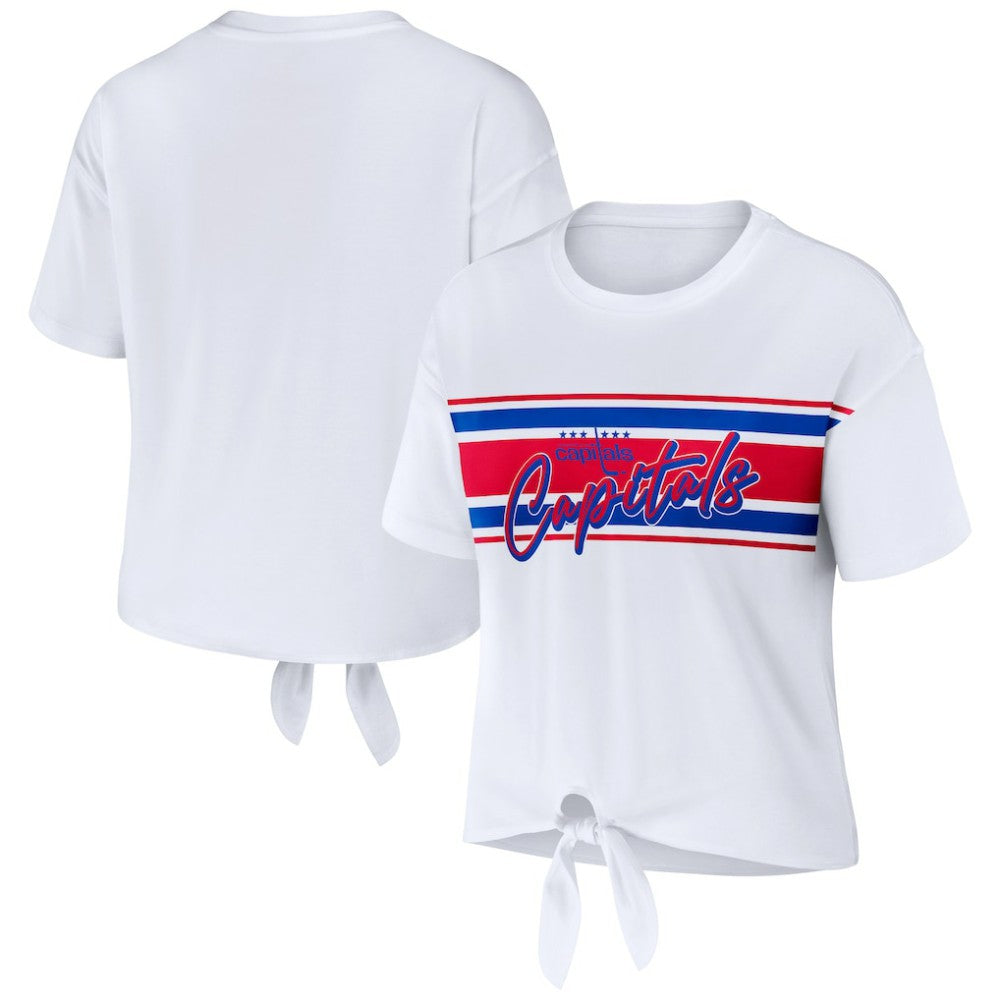 Washington Capitals WEAR by Erin Andrews Women's Front Knot T-Shirt For Sale
