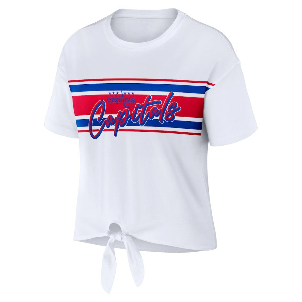 Washington Capitals WEAR by Erin Andrews Women's Front Knot T-Shirt For Sale