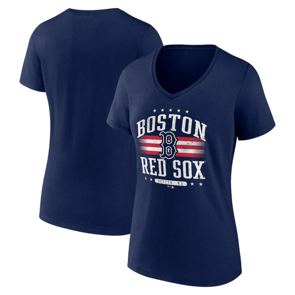 Boston Red Sox Women's Americana Team V-Neck T-Shirt | MLB Shop