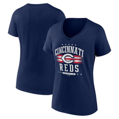 Cincinnati Reds Women's Americana Team V-Neck T-Shirt | MLB US