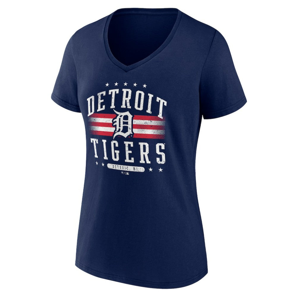 Detroit Tigers Women's Americana Team V-Neck T-Shirt | MLB Shop