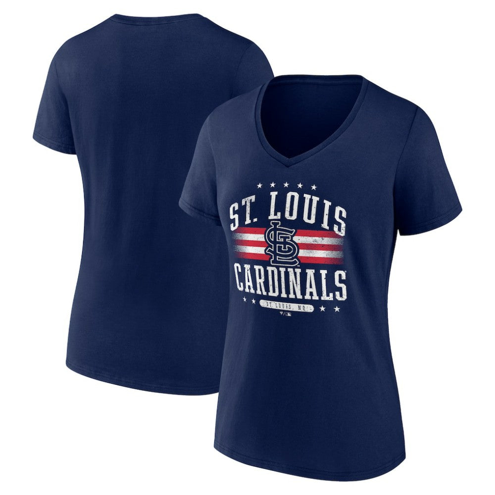 St. Louis Cardinals Women's Americana Team V-Neck T-Shirt | MLB Near me