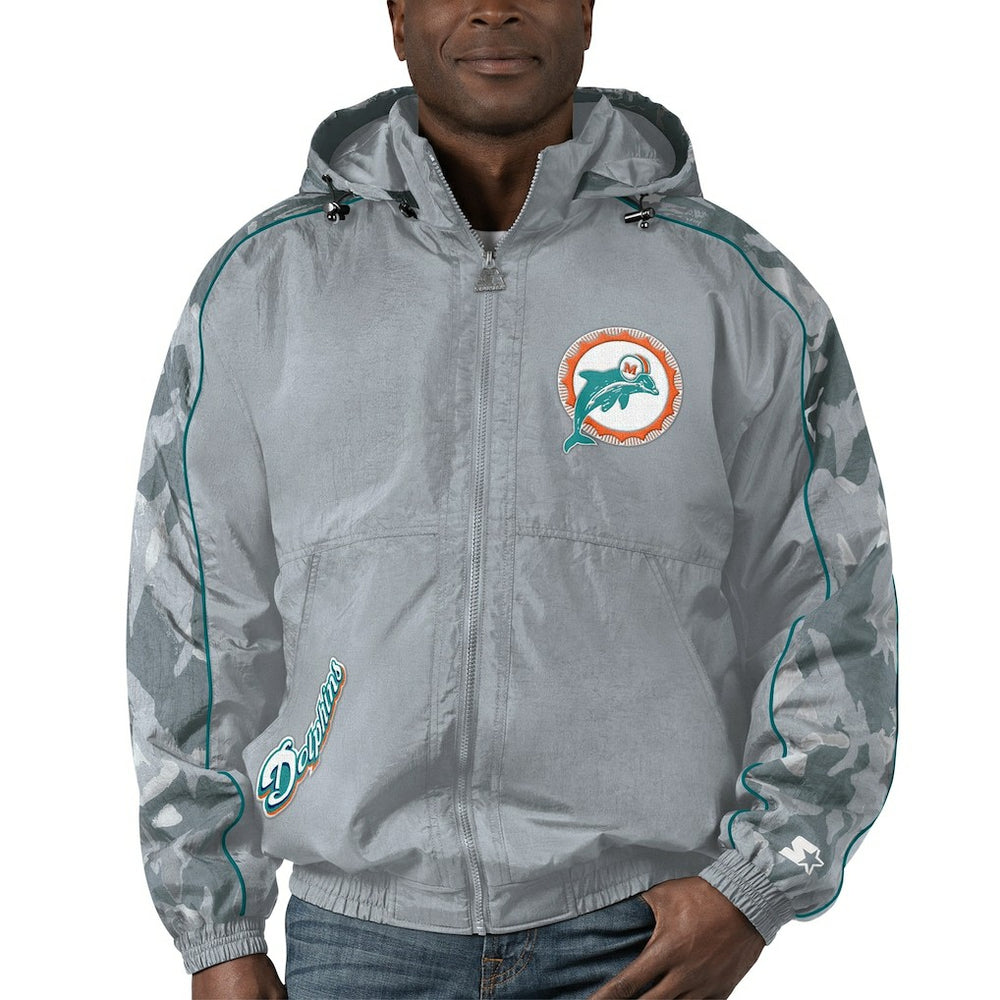 Miami Dolphins  Starter Thursday Night Gridiron Throwback Full-Zip Jacket