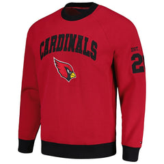Arizona Cardinals  Tommy Hilfiger Reese Raglan Tri-Blend Pullover Sweatshirt