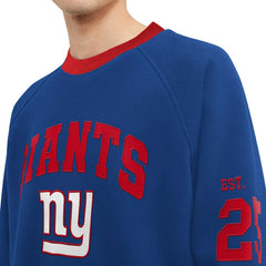 New York Giants  Tommy Hilfiger Reese Raglan Tri-Blend Pullover Sweatshirt
