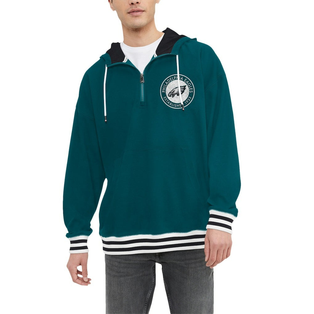 Philadelphia Eagles  Tommy Hilfiger Midnight Aaron Quarter-Zip Hoodie