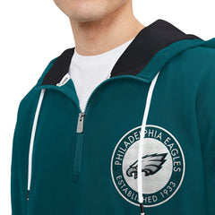 Philadelphia Eagles  Tommy Hilfiger Midnight Aaron Quarter-Zip Hoodie
