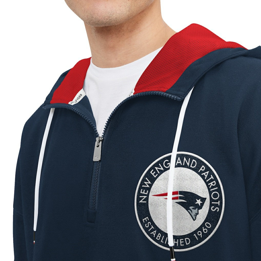 New England Patriots  Tommy Hilfiger Aaron Quarter-Zip Hoodie
