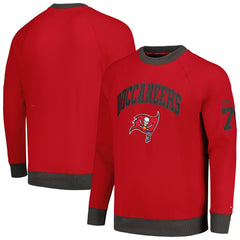 Tampa Bay Buccaneers  Tommy Hilfiger Reese Raglan Tri-Blend Pullover Sweatshirt