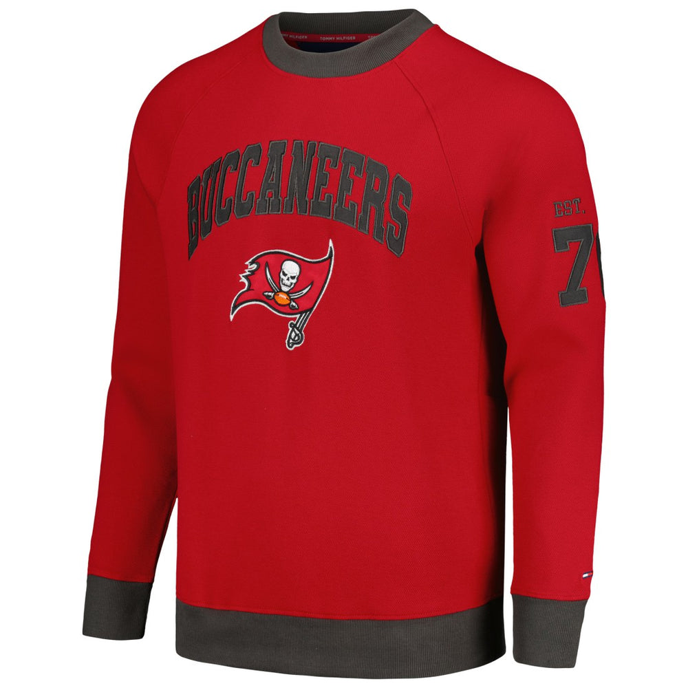 Tampa Bay Buccaneers  Tommy Hilfiger Reese Raglan Tri-Blend Pullover Sweatshirt